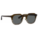 Linda Farrow - Fletcher Angular Sunglasses in Caramel Horn - LFL1103C15SUN - Linda Farrow Eyewear