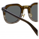 Linda Farrow - Fletcher Angular Sunglasses in Caramel Horn - LFL1103C15SUN - Linda Farrow Eyewear