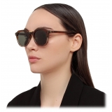 Linda Farrow - Fletcher Angular Sunglasses in Caramel Horn - LFL1103C15SUN - Linda Farrow Eyewear