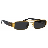 Linda Farrow - Joey Rectangular Sunglasses in Yellow Gold - LFL1470C1SUN - Linda Farrow Eyewear