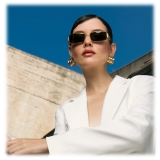 Linda Farrow - Joey Rectangular Sunglasses in Yellow Gold - LFL1470C1SUN - Linda Farrow Eyewear