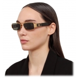 Linda Farrow - Joey Rectangular Sunglasses in Yellow Gold - LFL1470C1SUN - Linda Farrow Eyewear