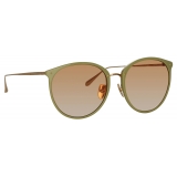 Linda Farrow - Kings Oversized Sunglasses in Sage - Linda Farrow Eyewear