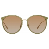 Linda Farrow - Kings Oversized Sunglasses in Sage - Linda Farrow Eyewear