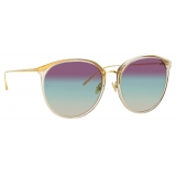 Linda Farrow - Kings Oversized Sunglasses in Truffle and Purple - Linda Farrow Eyewear