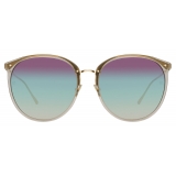 Linda Farrow - Kings Oversized Sunglasses in Truffle and Purple - Linda Farrow Eyewear