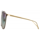 Linda Farrow - Kings Oversized Sunglasses in Truffle and Purple - Linda Farrow Eyewear