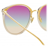 Linda Farrow - Kings Oversized Sunglasses in Truffle and Purple - Linda Farrow Eyewear