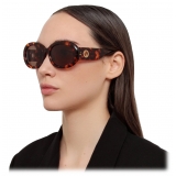 Linda Farrow - Lina Oval Sunglasses in Tortoiseshell - LFL1462C2SUN - Linda Farrow Eyewear