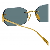 Linda Farrow - Magali Angular Sunglasses in Yellow Gold - LFL1477C1SUN - Linda Farrow Eyewear