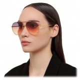 Linda Farrow - Marcelo Aviator Sunglasses in Yellow Gold - LFL1421C7SUN - Linda Farrow Eyewear