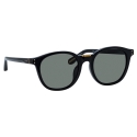 Linda Farrow - Powell D-Frame Sunglasses in Black - LFL1480C4SUN - Linda Farrow Eyewear