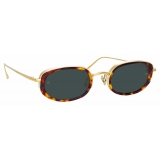 Linda Farrow - Rosie Oval Sunglasses in Tortoiseshell - Linda Farrow Eyewear