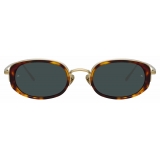 Linda Farrow - Rosie Oval Sunglasses in Tortoiseshell - Linda Farrow Eyewear