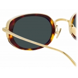 Linda Farrow - Rosie Oval Sunglasses in Tortoiseshell - Linda Farrow Eyewear