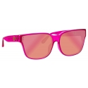 Linda Farrow - Occhiali da Sole Oversize Rui in Rosa Neon - LFL1467C2SUN - Linda Farrow Eyewear