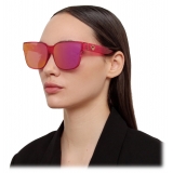 Linda Farrow - Occhiali da Sole Oversize Rui in Rosa Neon - LFL1467C2SUN - Linda Farrow Eyewear