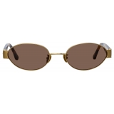 Linda Farrow - Occhiali da Sole Ovali Sadie in Oro Chiaro - LFL1469C3SUN - Linda Farrow Eyewear