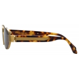 Linda Farrow - Occhiali da Sole Ovali Sadie in Oro Chiaro - LFL1469C3SUN - Linda Farrow Eyewear