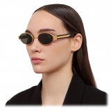 Linda Farrow - Sadie Oval Sunglasses in Yellow Gold - LFL1469C1SUN - Linda Farrow Eyewear