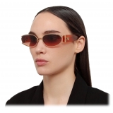 Linda Farrow - Shelby Cat Eye Sunglasses in Light Gold and Dusk - LFL1157C6SUN - Linda Farrow Eyewear