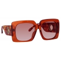 Linda Farrow - Sierra Oversized Sunglasses in Amber - Linda Farrow Eyewear