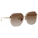 Linda Farrow - Sofia Oversize Sunglasses in Ash - LFL1500C3SUN - Linda Farrow Eyewear