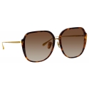 Linda Farrow - Sofia Oversize Sunglasses in Tortoiseshell - LFL1500C2SUN - Linda Farrow Eyewear