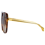 Linda Farrow - Sofia Oversize Sunglasses in Tortoiseshell - LFL1500C2SUN - Linda Farrow Eyewear