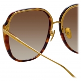 Linda Farrow - Occhiali da Sole Oversize Sofia in Tartaruga - LFL1500C2SUN - Linda Farrow Eyewear