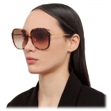 Linda Farrow - Sofia Oversize Sunglasses in Tortoiseshell - LFL1500C2SUN - Linda Farrow Eyewear