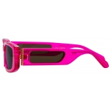 Linda Farrow - Occhiali da Sole Rettangolari Talita in Rosa Neon - LFL1419C7SUN - Linda Farrow Eyewear