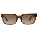 Linda Farrow - Yoan Angular Sunglasses in Caramel Horn - LFL1482C4SUN - Linda Farrow Eyewear