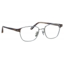 Linda Farrow - Alvar D-Frame Optical Glasses in Grey Horn - LFL1487C3OPT - Linda Farrow Eyewear