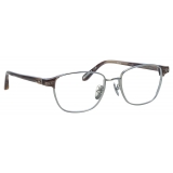 Linda Farrow - Alvar D-Frame Optical Glasses in Grey Horn - LFL1487C3OPT - Linda Farrow Eyewear