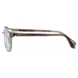 Linda Farrow - Alvar D-Frame Optical Glasses in Grey Horn - LFL1487C3OPT - Linda Farrow Eyewear