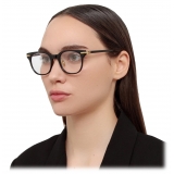 Linda Farrow - Arch D-Frame Optical Glasses in Black (Asian Fit) - LF83AC1OPT - Linda Farrow Eyewear