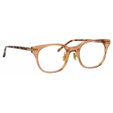 Linda Farrow - Arch D-Frame Optical Glasses in Toffee (Asian Fit) - LF83AC4OPT - Linda Farrow Eyewear