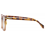 Linda Farrow - Arch D-Frame Optical Glasses in Toffee (Asian Fit) - LF83AC4OPT - Linda Farrow Eyewear