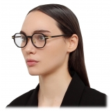 Linda Farrow - Occhiali da Vista Axis Angolare in Nero (Asian Fit) - LF85AC1OPT - Linda Farrow Eyewear