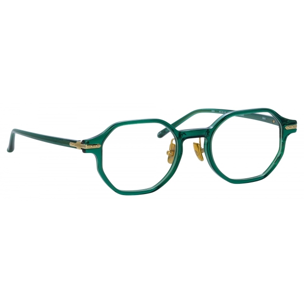 Linda Farrow - Axis Angular Optical Glasses in Bottle Green (Asian Fit) - LF85AC3OPT - Linda Farrow Eyewear