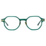 Linda Farrow - Axis Angular Optical Glasses in Bottle Green (Asian Fit) - LF85AC3OPT - Linda Farrow Eyewear