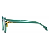 Linda Farrow - Axis Angular Optical Glasses in Bottle Green (Asian Fit) - LF85AC3OPT - Linda Farrow Eyewear