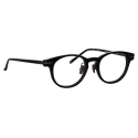 Linda Farrow - Occhiali da Vista Bay D-Frame in Nero e Nichel (Asian Fit) - Linda Farrow Eyewear