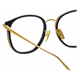 Linda Farrow - Bower D-Frame Optical Glasses in Black - LFL1486C1OPT - Linda Farrow Eyewear