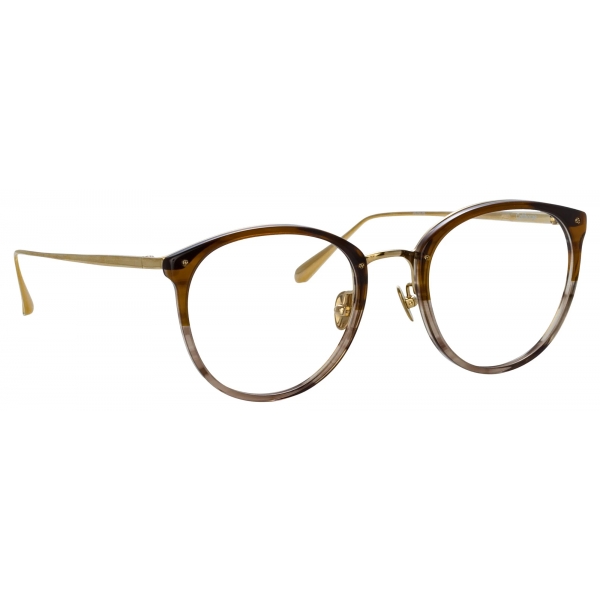 Linda Farrow - Calthorpe Oval Optical Glasses in Caramel Horn - LFL251C95OPT - Linda Farrow Eyewear