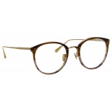 Linda Farrow - Calthorpe Oval Optical Glasses in Caramel Horn - LFL251C95OPT - Linda Farrow Eyewear