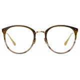 Linda Farrow - Calthorpe Oval Optical Glasses in Caramel Horn - LFL251C95OPT - Linda Farrow Eyewear