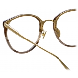 Linda Farrow - Occhiali da Vista Calthorpe Ovali in Corno Caramello - LFL251C95OPT - Linda Farrow Eyewear