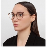 Linda Farrow - Occhiali da Vista Calthorpe Ovali in Corno Caramello - LFL251C95OPT - Linda Farrow Eyewear